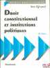 DROIT CONSTITUTIONNEL ET INSTITUTIONS POLITIQUES, 14eéd., avec Addendum au 1er août 1996, coll. Domat Droit public. GICQUEL (Jean)