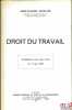 DROIT DU TRAVAIL - COMPLÉMENT AVEC MISE À JOUR AU 1ER JUIN 1979. JAVILLIER (Jean-Claude)