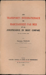 LES TRANSPORTS INTERNATIONAUX DE MARCHANDISES PAR MER ET LA JURISPRUDENCE EN DROIT COMPARÉ, LOI DU 9 AVRIL 1936