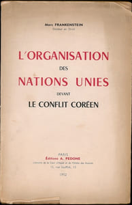 L’ORGANISATION DES NATIONS UNIES DEVANT LE CONFLIT CORÉEN