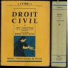 DROIT CIVIL, t. I: Institutions judiciaires et Droit civil, (1reéd.) t. II: Les Biens et les Obligations (2eéd.), coll. Thémis. CARBONNIER (Jean)