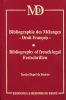 BIBLIOGRAPHIE DES MÉLANGES - DROIT FRANÇAIS  Bibliography of french legal Festschriften  . Xavier DUPRÉ DE BOULOIS
