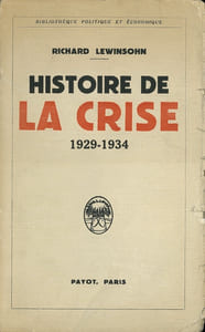 HISTOIRE DE LA CRISE 1929-1934