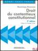 DROIT DU CONTENTIEUX CONSTITUTIONNEL, 3èmeéd., Préface de Georges Vedel, coll. Domat Droit public. ROUSSEAU (Dominique)