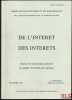 DE L’INT&Eacute;R&Ecirc;T DES INT&Eacute;R&Ecirc;TS, Aper&ccedil;u de la pratique judiciaire en mati&egrave;re d’int&eacute;r&ecirc;ts des capitaux, coll. Les points de rep&egrave;re judiciaire. THEVENOT (C.)