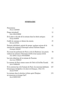 LA COUTUME DANS TOUS SES ÉTATS Sous la direction de Florent GARNIER & Jacqueline VENDRAND-VOYER Actes du colloque international des 15 au 17 juin 2010 à l’occasion de la célébration du 500e anniversaire de LA RÉDACTION DE LA COUTUME D’AUVERGNE