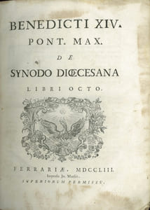 BENEDICTI XIV PONT MAX DE SYNODO DIŒCESANA Libri octo