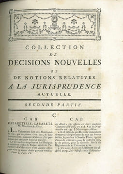 COLLECTION DE DÉCISIONS NOUVELLES ET DE NOTIONS RELATIVES À LA JURISPRUDENCE ACTUELLE, 6eéd. corrigée et augmentée, t. I: A - D, t. II: D - O et t. ...