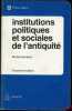 INSTITUTIONS POLITIQUES ET SOCIALES DE L’ANTIQUITÉ, 3èmeéd., coll. Précis Dalloz. HUMBERT (Michel)