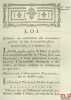 Loi RELATIVE AU TRAITEMENT DES ACCUSATEURS PUBLICS ET DES COMMIS-GREFFIERS. Donnée à Paris, le 6 Septembre 1791. Signé Louis M. L. F. Duport. ...