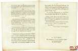 Loi RELATIVE AU TRAITEMENT DES ACCUSATEURS PUBLICS ET DES COMMIS-GREFFIERS. Donnée à Paris, le 6 Septembre 1791. Signé Louis M. L. F. Duport. ...