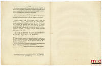 Loi RELATIVE AUX ASSIGNATS DE CINQ LIVRES. Donné à Paris, le 25Juillet 1791. DU TRIBUNAL DE DISTRICT. Donnée à Paris, le 12Septembre 1791. Signé Louis M. L. F. Duport. Département de la Nièvre, bull. n°1142