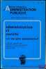 TIRAGE SP&Eacute;CIAL EXTRAIT DU n&deg;26: ADMINISTRATION ET SOCI&Eacute;T&Eacute;, VERS UNE AUTRE ADMINISTRATION ?. [RFAP]