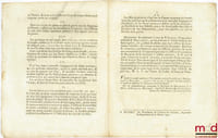 Loi RELATIVE AUX MOYENS DE POURVOIR À LA SÛRETÉ TANT INTÉRIEURE QU’EXTÉRIEURE DU ROYAUME. Signé Louis M. L. F. Duport. Donnée à Paris, le 4 Février 1791, Département de la Nièvre, bull. n°547