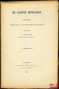 DE CLEONE DEMAGOGO, thesim facultati litterarum parisensi