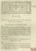 Loi RELATIVE AUX COMMISSAIRES DU ROI PRÈS LES TRIBUNAUX CRIMINELS. Donnée à Paris, le 23 Septembre 1791, Signé Louis M. L. F. Duport, Département de ...