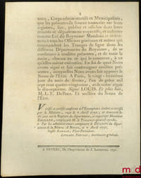 Loi, RELATIVE AUX COLONELS ET LIEUTENANS-COLONELS DE TOUTES LES ARMES. Donnée à Paris, le 23 Février 1791, bull. n°635