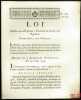 Loi RELATIVE AUX DRAPEAUX, ÉTENDARDS & GUIDONS DES RÉGIMENS. Donnée à Paris le 10 Juillet 1791, signé: M.L.F. Duport, bull. n°1086. 