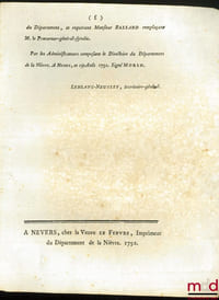 Loi RELATIVE AUX OFFICIERS, SOUS-OFFICIERS OU AUTRES ATTACHÉS AU SERVICE DE TERRE OU DE MER, POUR L’EXERCICE DES DROITS DE CITOYEN ACTIF. Donnée à Paris, le 20 Juillet 1791, signé: M.L.F. Duport, bull. n°1123