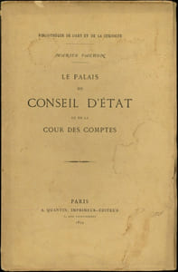 LE PALAIS DU CONSEIL D’ÉTAT ET DE LA COUR DES COMPTES, avec quatre fac-similé et une eau-forte