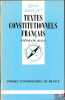 TEXTES CONSTITUTIONNELS ÉTRANGERS, coll. Que sais-je ? 2èmeéd. complétée et mise à jour. RIALS (Stéphane)