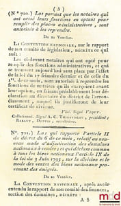 Lois QUI RAPPORTE LES DISPOSITIONS DE CELLE DU 18 FLORÉAL, AN IIe EN CE QUI CONCERNE LA FÊTE À CÉLÉBRER ANNUELLEMENT LE 31 MAI (VIEUX STYLE). Du 19 Ventôse. loi de la République française, An IIIe de la République, une et indivisible, bull. n°130, lois n°695 à 708