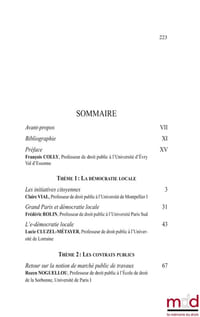 THÉORIE ET PRATIQUE DU DROIT PUBLIC En hommage à Olivier Févrot Sous la dir. de Vincent BOUHIER, Norbert FOULQUIER, Frédéric ROLIN Préface de François COLLY, Propos conclusifs de Olivier GOHIN Avec le soutien du SERDEAUT (Université Paris I) et du C.R.L.D.(Université d’Évry-Val-d’Essonne et Paris-Saclay)