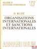 ORGANISATIONS INTERNATIONALES ET SANCTIONS INTERNATIONALES, coll. U, série Relations et institutions internationales. RUZIÉ (David)