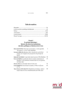 MÉLANGES EN L’HONNEUR DU PROFESSEUR JEAN-YVES COPPOLANI    Contributions réunies par Florence JEAN & Claude SAINT-DIDIER avec la collaboration de Jeanne LALEURE     Avec le soutien de l’Université de Corse