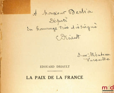 LA PAIX DE LA FRANCE, La politique internationale de l’après-guerre 1918-1935