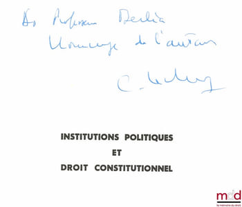 DROIT CONSTITUTIONNEL ET INSTITUTIONS POLITIQUES, 2èmeéd.