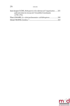 LA PENSÉE CONSTITUTIONNELLE DE ROBESPIERRE Colloque des jeudi 18 et vendredi 19 mai 2017 Sous la dir. de Elsa FOREY, Jean-Jacques CLÈRE et Bernard ...