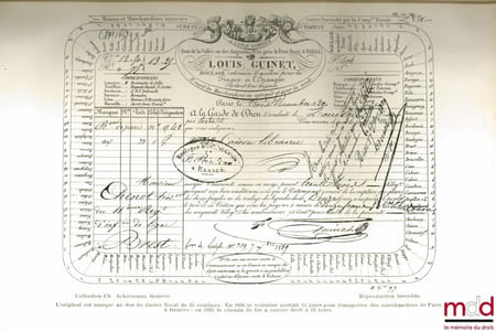RÉPERTOIRE DE JURISPRUDENCE EN MATIÈRE DE TRANSPORTS, t. I: Avaries avec la reproduction de “Lettre de voiture 1787”; t. II: Manquants - Pertes - Déchets (avec 1 illustration), Préface de M.le Dr Albert Richard;