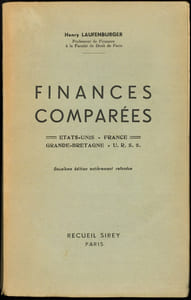 FINANCES COMPARÉES: ÉTATS-UNIS, FRANCE, GRANDE-BRETAGNE, SUISSE, U.R.S.S., 2e éd. entièrement refondue