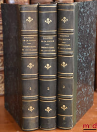 RECUEIL OFFICIEL DES INSTRUCTIONS ET CIRCULAIRES DU MINISTÈRE DE LA JUSTICE, publié par les ordres du Garde des Sceaux, Ministre de la Justice, t. I: 1790 à 1840, t. II: 1841 à 1862 & t. III: 1863 à 1875