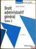 DROIT ADMINISTRATIF GÉNÉRAL, t. II, 15ème éd.. CHAPUS (René)