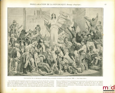 JOURNÉES RÉVOLUTIONNAIRES 1830-1848, d’après des Peintures, Sculptures, Dessins, Lithographies, Médailles, Autographes, Objets… du Temps. DAYOT ...