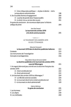 LA DOCTRINE PUBLICISTE ET LE TOURNANT DES ANNÉES 1970,   sous la direction de Wanda MASTOR et Jean-Gabriel SORBARA,   Cet ouvrage est issu du colloque ...