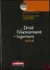 DROIT ET FINANCEMENT DU LOGEMENT SOCIAL. [Sous la direction de DEBOUY (Christian)]