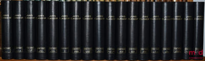 JURIS-CLASSEUR: CODE CIVIL, art.1 à 2488-5 (complet en 36vol., 2020); Table alphabétique (complet en 1vol.) et Annexes (complet en 7vol.) sous la direction de Alex WELL, Pierre CATALA, Philippe SIMLER, et Laurent LEVENEUR; COPROPRIÉTÉ, (complet en 3vol., 2023) sous la direction de Matthieu Poumarède; FORMULAIRES PROCÉDURE sous la direction de Hervé Croze (complet en 7vol., 2020);