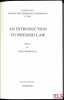 AN INTRODUCTION TO SWEDISH LAW, Second edition, Institutet för Rättsvetenskaplig Forskning (CVIII). STRÖMHOLM (Stig)
