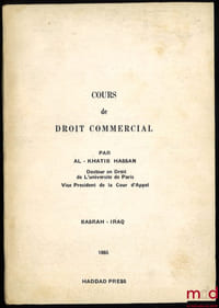 COURS DE DROIT COMMERCIAL