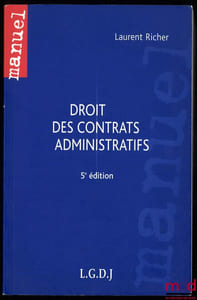 DROIT DES CONTRATS ADMINISTRATIFS, 5eéd.