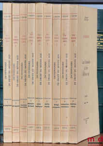 GRAND DICTIONNAIRE DE DROIT DU MOYEN ÂGE, Jus medii aevi5, fasc.1 [a-acytura] à 9 [castiche-chario] [seuls fascicules parus]