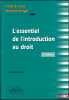 L’ESSENTIEL DE L’INTRODUCTION AU DROIT, 2eéd., coll.Fiches. AUBERT (Jérôme)