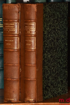 HISTOIRE CONSTITUTIONNELLE DE LA FRANCE DE 1789 À 1870, [mq. le t.II] :  - t.I: De la fin de l’Ancien Régime à la chute de l’Empire (1789 - 1815);  - ...