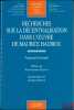 RECHERCHES SUR LA DÉCENTRALISATION DANS L’ŒUVRE DE MAURICE HAURIOU, Préface de Jean-Arnaud Mazères, Avant-propos de Jacques Moreau, Bibl. de droit ...