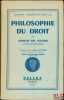 PHILOSOPHIE DU DROIT, Traduction de J.Alexis d’Aynac, Préface de Georges Ripert, coll. Philosophie du droit (2). DEL VECCHIO (Georges)