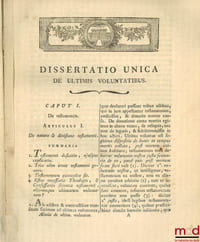 COMMENTARIUS DE ULTIMIS VOLUNTATIBUS AD EMINENTISSIMUM D.D. VICTORIUM CAJETANUM S.R.E. PRESBYTERUM CARDINALEM COSTA ARCHIEPISCOPUM TAURINENSEM ET MAGNUM S.R.M. ELEEMOSYNARIUM.