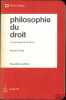 PHILOSOPHIE DU DROIT, t. II: Les moyens du droit, 2eéd., coll. Précis Dalloz. VILLEY (Michel)